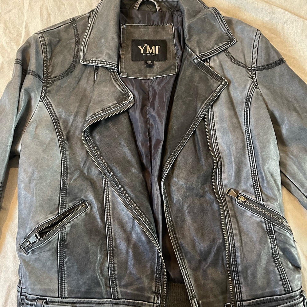 YMI Vegan Moto Jacket size M